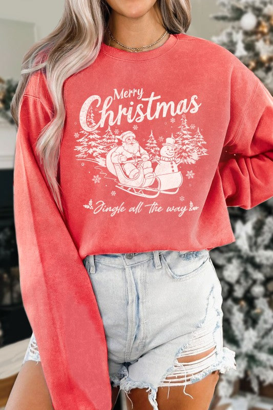 Red Lightweight Christmas sweatshirt
