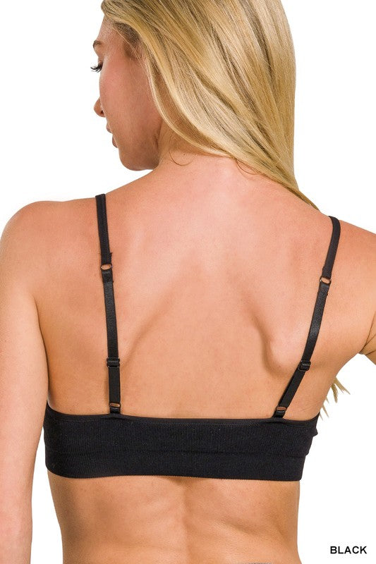 smooth supportive black bralette