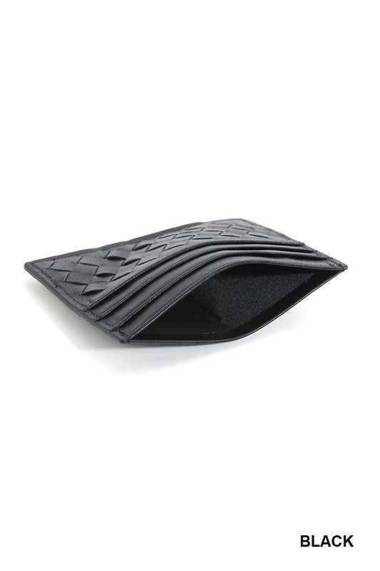 black slim credit card holder