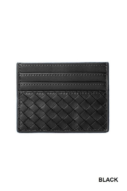 black thin credit card holder