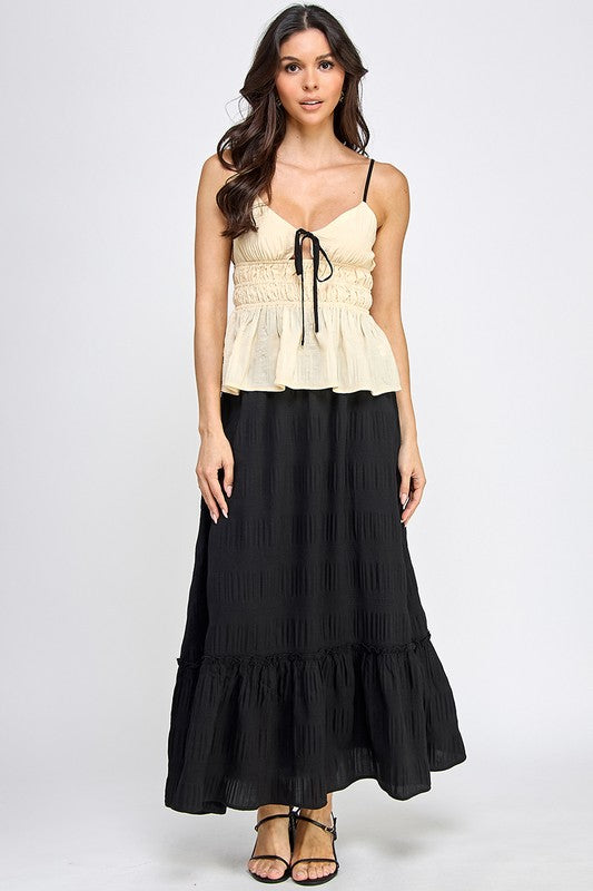 black midi skirt