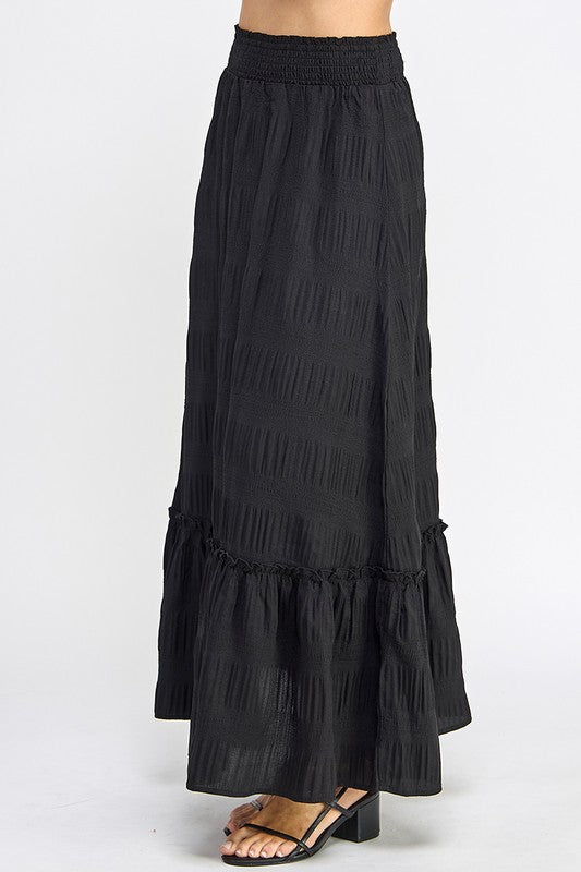 black basic maxi skirt