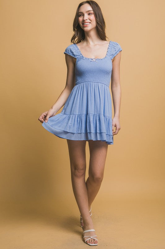 love tree smocked short dress