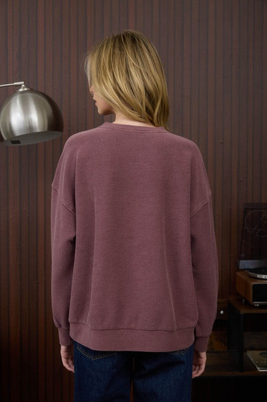 Texas Ribbed Long Sleeve Top