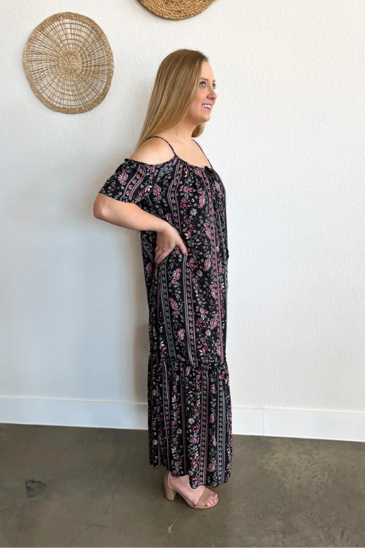 Cold shoulder flowy sales dress