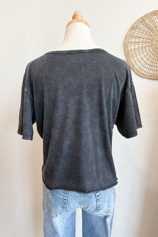 black crop texas t shirt