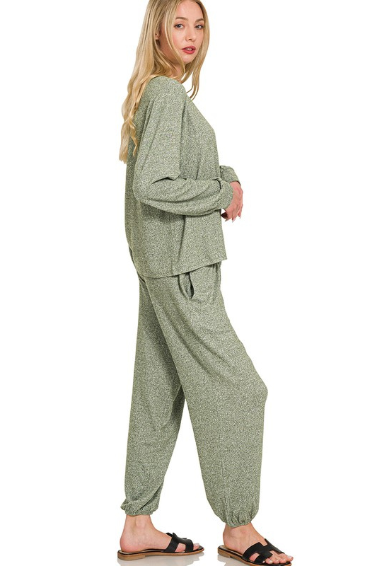 green soft lounge set