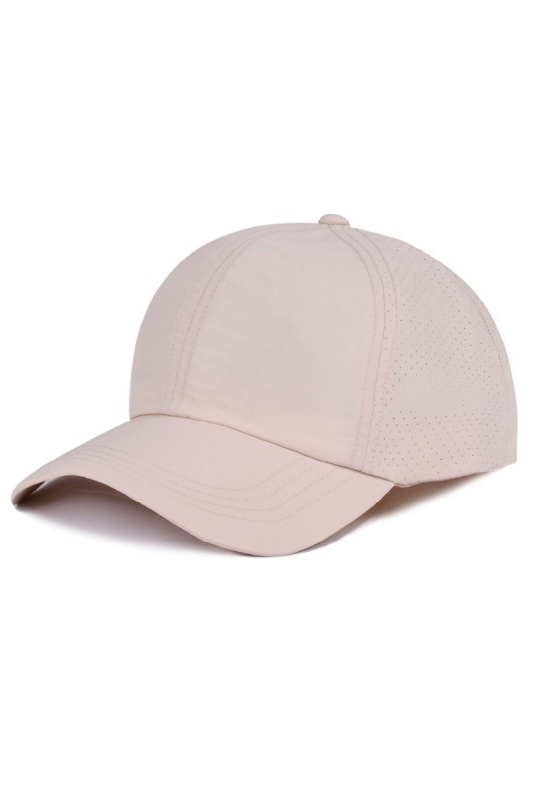 beige ponytail baseball cap
