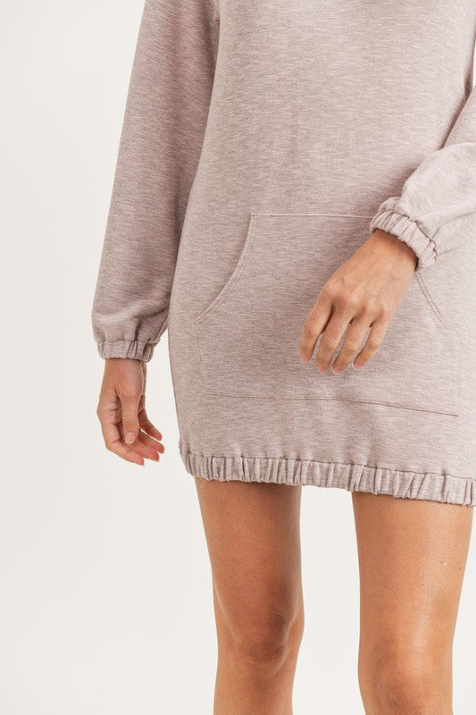 pink sweatshirt casual dress