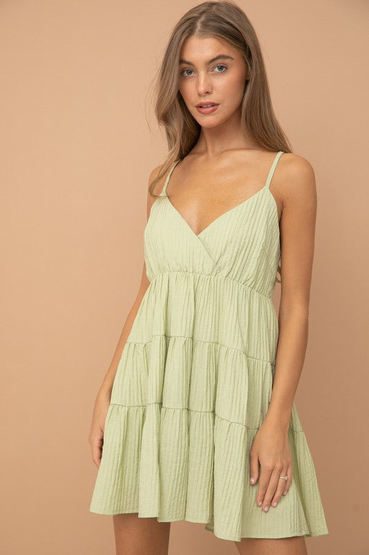 Lily Green Criss Cross Back Dress