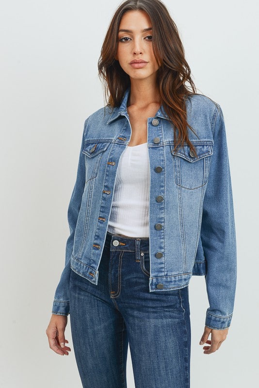 Perfect Medium Wash Denim Jacket for Fall