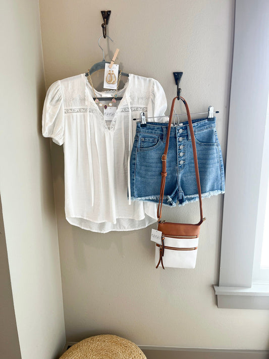 White Summer Top Outfit