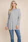 grey brushed knit long sleeve top