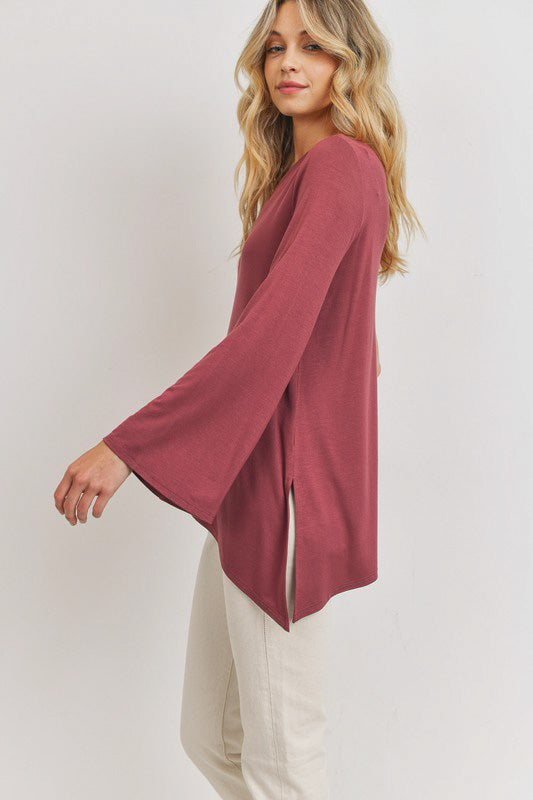 berry one sleeve top