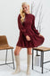 maroon long sleeve dress