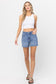 jelly jeans high rise mom full coverage denim shorts