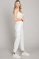 dressy elastic waist cargo joggers