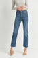 dark wash straight leg jeans