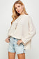 cream long sleeve relaxed knit top