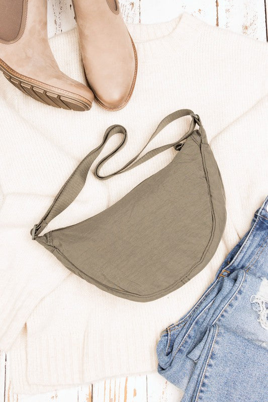 olive green crossbody sling bag