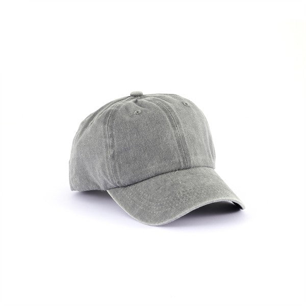 light grey mineral washed baseball cap