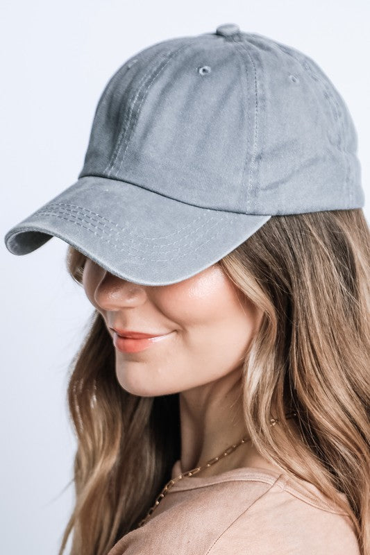 grey vintage washed hat