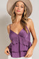 sleeveless satin ruffle tank