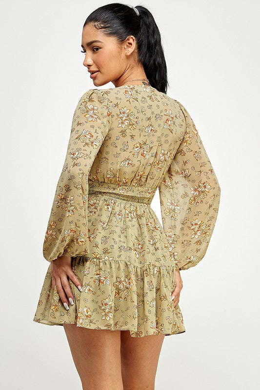 sage long sleeve fall dress