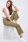 olive crop wide flare pants