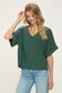 hunter green boxy top