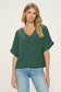 hunter green boxy shirt