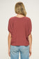 rust puff sleeve top