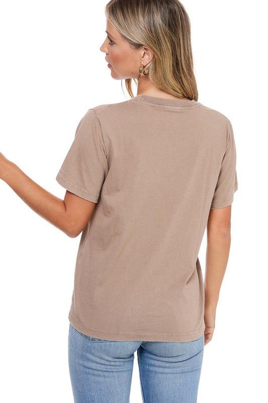 mocha short sleeve texas t-shirt