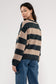 hunter green and brown boxy sweater