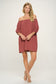 short off the shoulder pocket dress