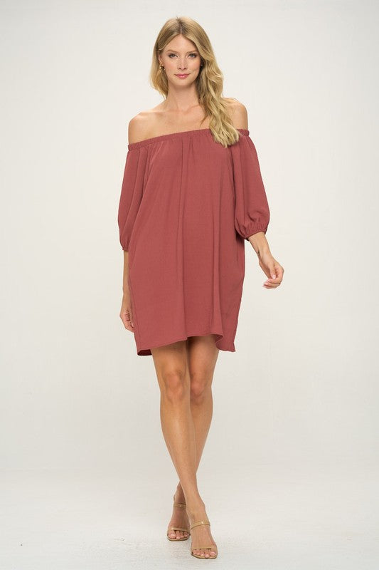 short off the shoulder dress