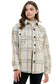 cream plaid button down shacket