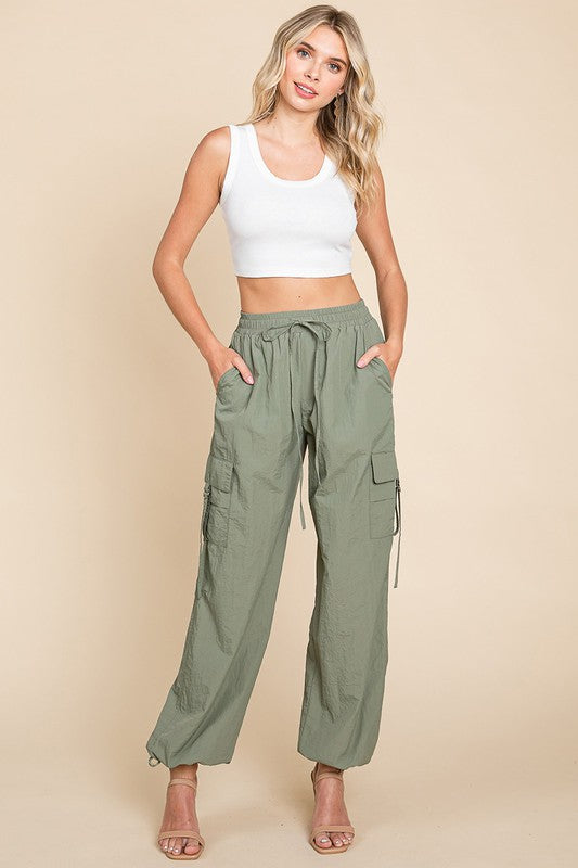 women's olive cargo pants
