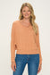 orange long sleeve dolman v neck top