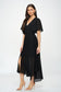 black chiffon front slit maxi dress