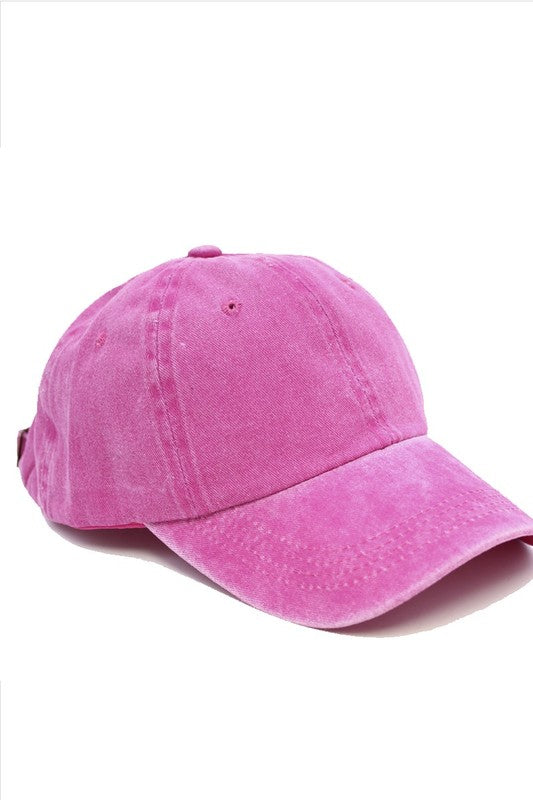 pink mineral washed hat