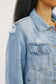 medium wash womens denim jacket
