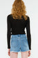 high rise button fly shorts