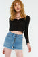 light blue high rise fray shorts