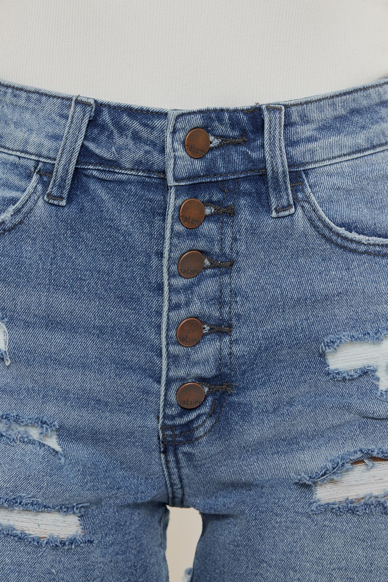 button fly shorts