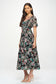 black floral fall wedding guest dress