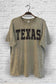olive green mineral wash oversized texas t-shirt