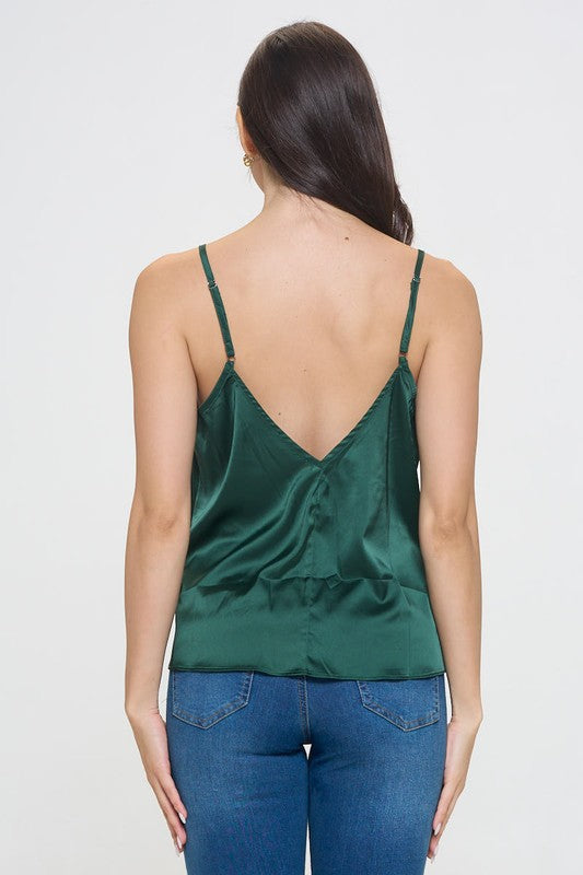 green holiday sleeveless top