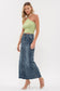 green cropped knit halter top