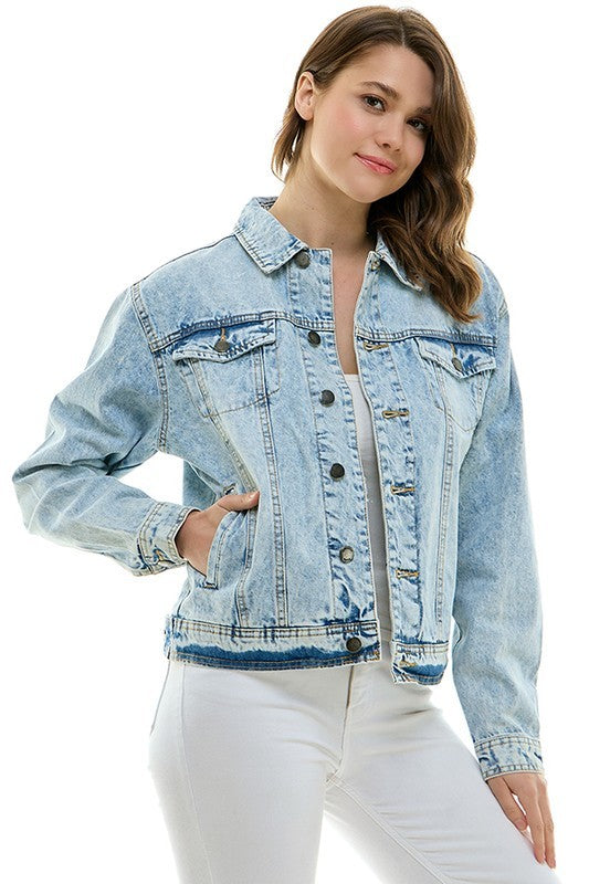 light wash relaxed fit denim jacket